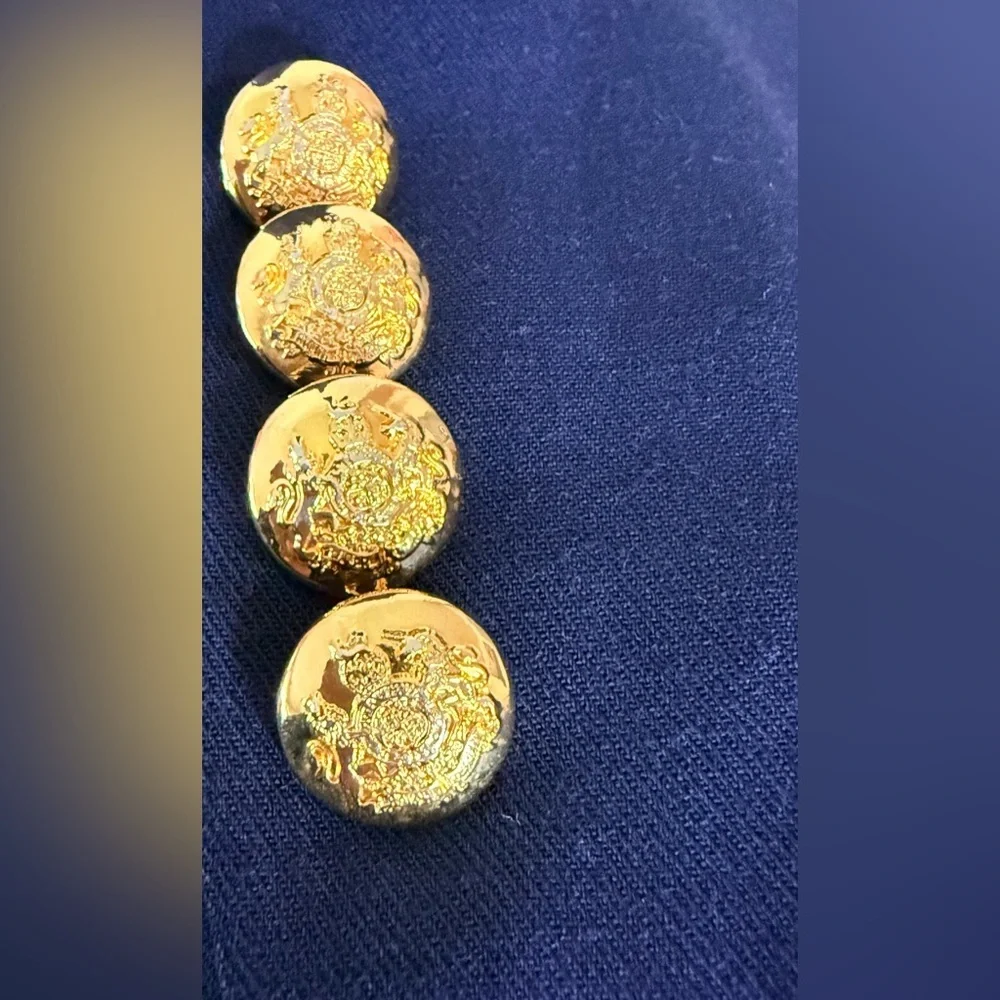 Lauren Ralph Lauren Wool Blend Blazer Preppy Classic lapel collar logo button 12 - Picture 7 of 12